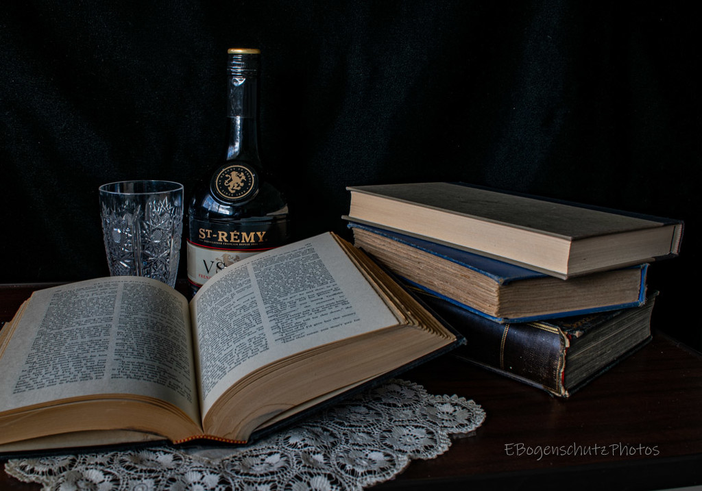 Books and Brandy  by theredcamera