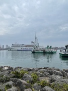 17th Jun 2021 - A Gosport Ferry waiting for the Normandie to pass.