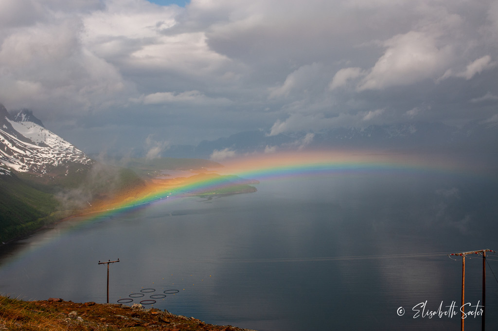 The rainbow on Kvænangsfjellet by elisasaeter