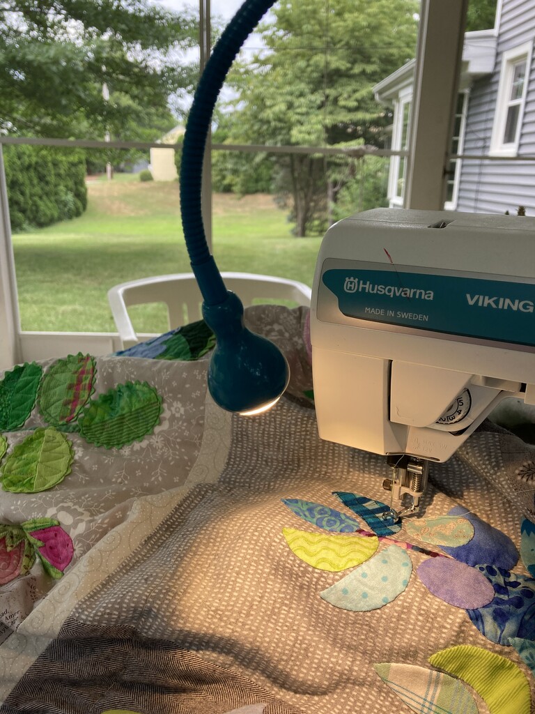 quilting on the porch by wiesnerbeth