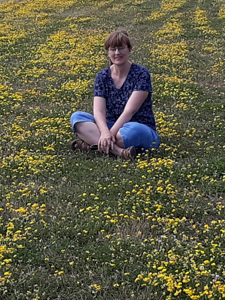 Me in the flowers by julie