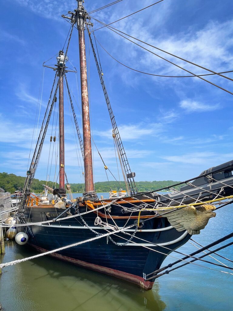 The Amistad replica in Mystic Seaport Museum by jernst1779