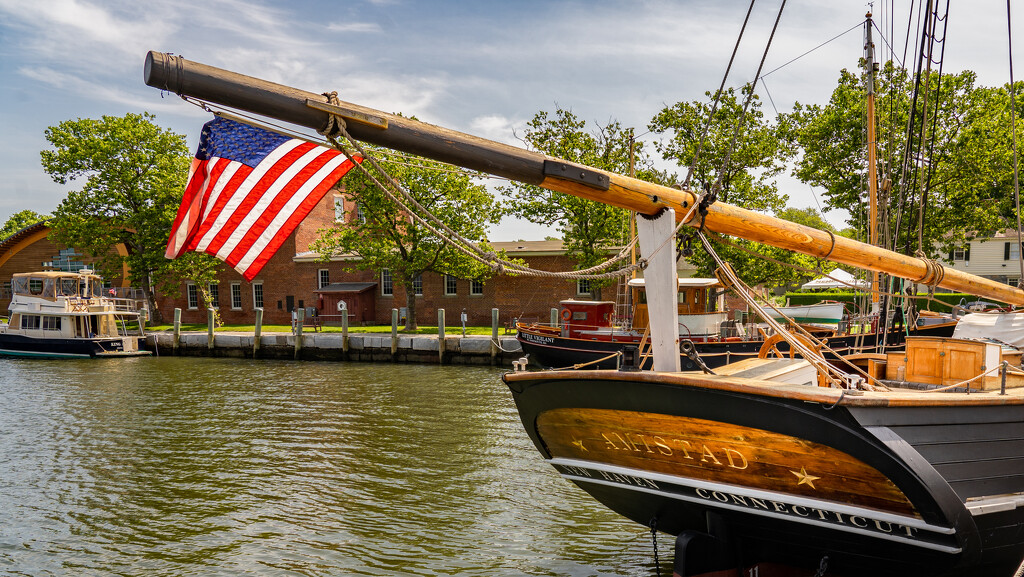 Flag flying on the Amistad by jernst1779