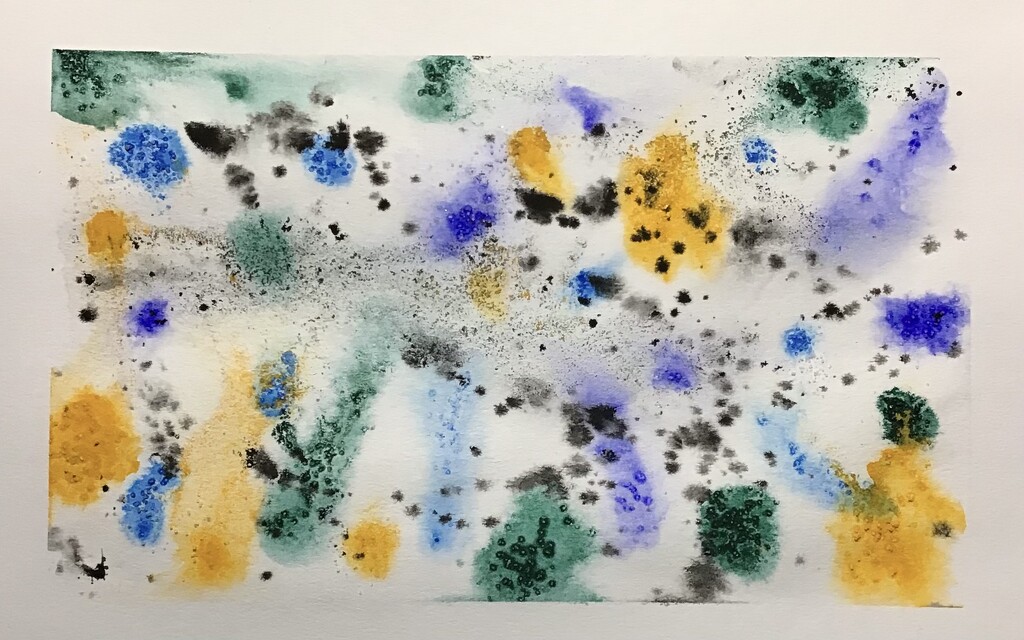 Daily Watercolor #14 - Wet on Wet with Salt Crystals  by juliedduncan