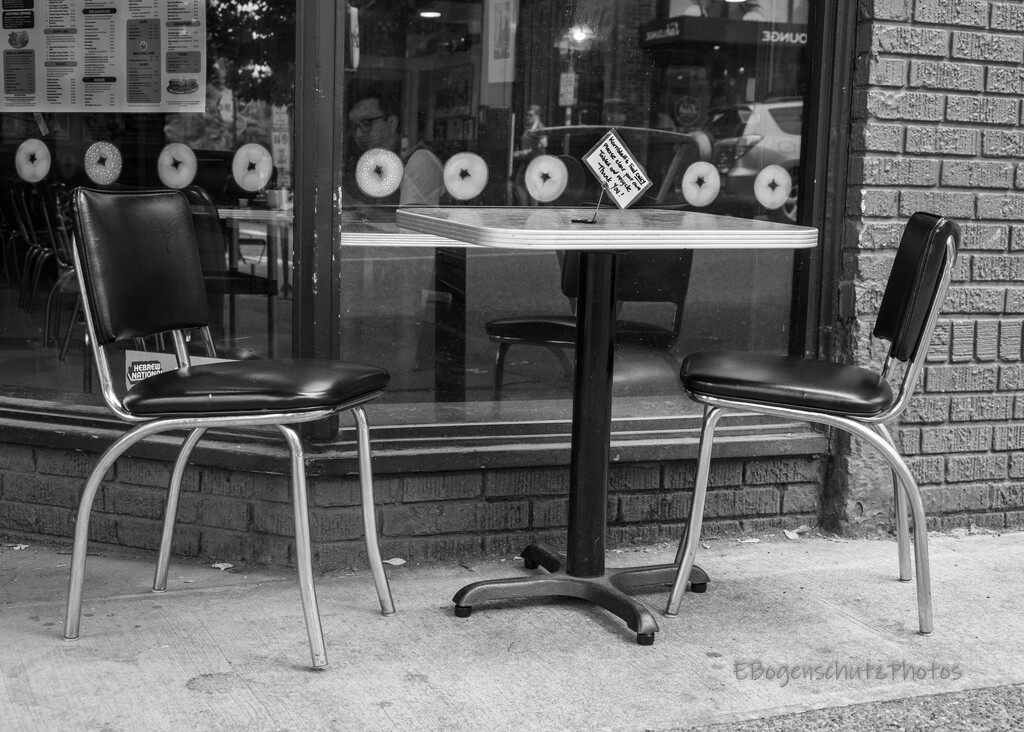 Vintage Café table and chrome chairs by theredcamera