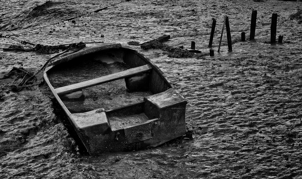 0708 - Abandoned boat at Morston Quay by bob65