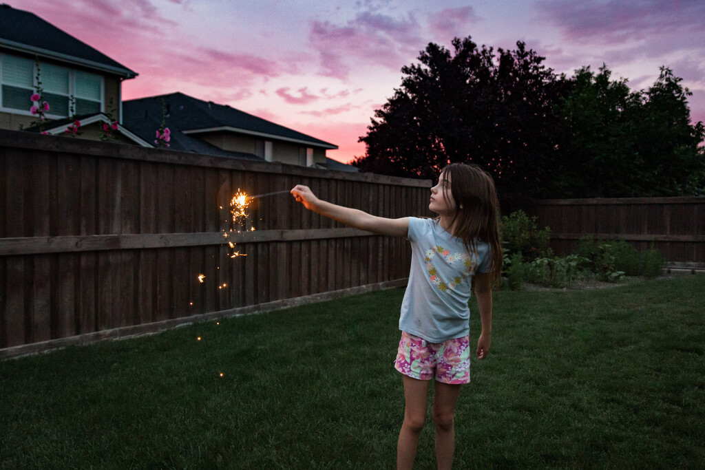 Sparklers and Painted Skies by tina_mac