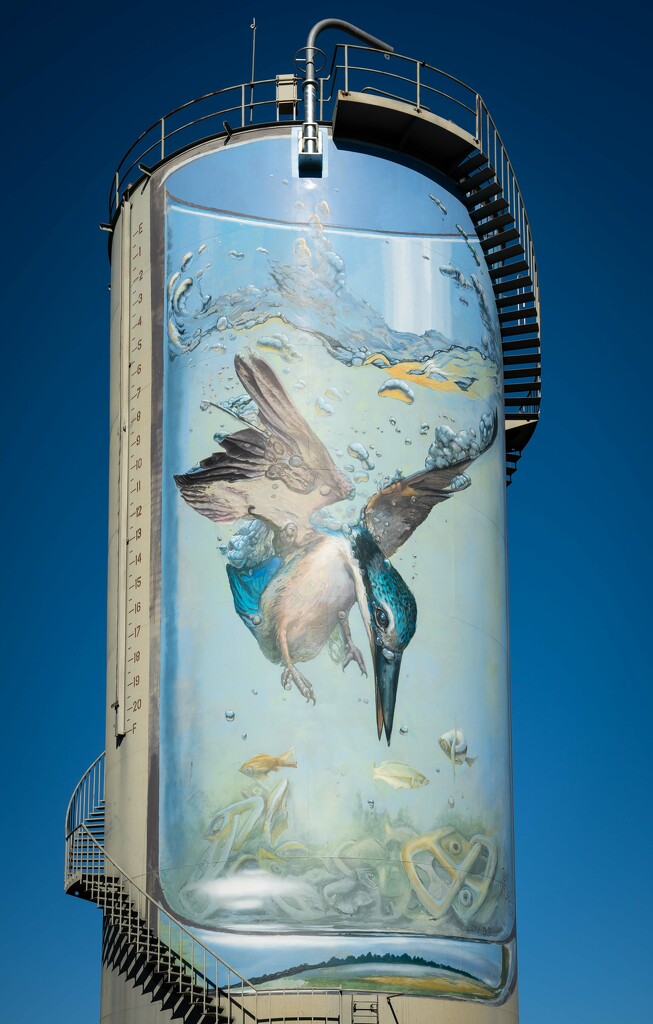 Gulargambone Water Tower Art by pusspup