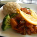 Orange Chicken, Broccoli and Rice by sfeldphotos