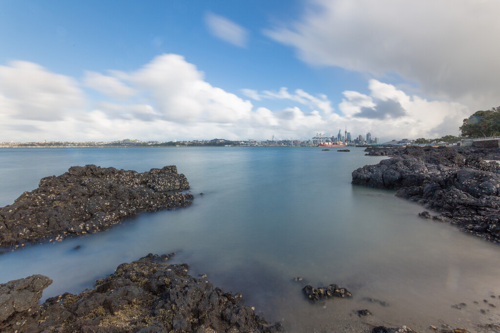 Still water off the rocks in Devonport by creative_shots