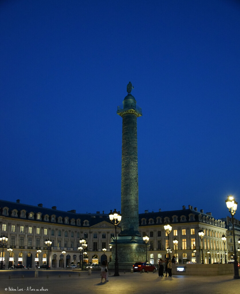 Place Vendome at night  by parisouailleurs