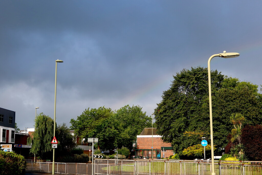 Rainbow Over Portchester by davemockford