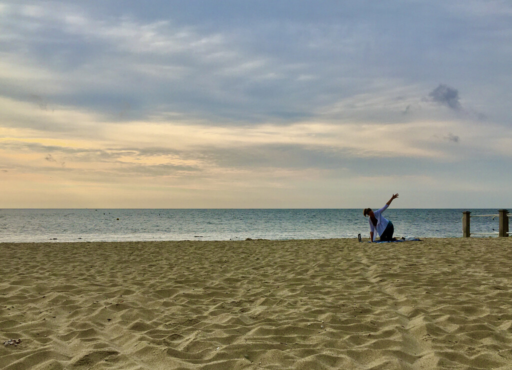 Early Morning Beach Yoga by radiodan