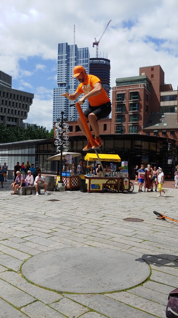 Pogo Stick Performer-Faneuil Hall/Boston by darylo