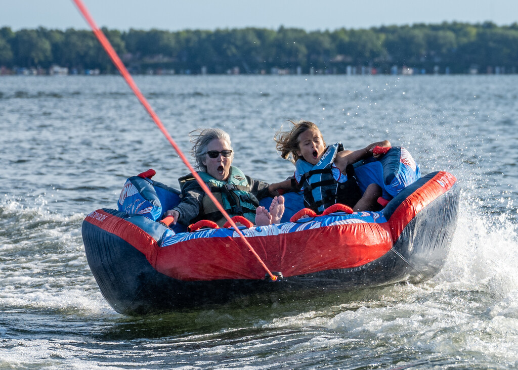Tubing with grandma  by dridsdale