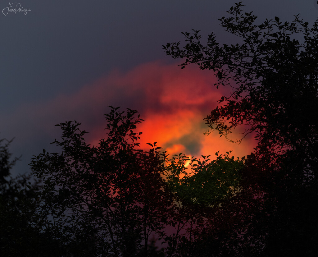 Smoky Sky Sun Going Down  by jgpittenger