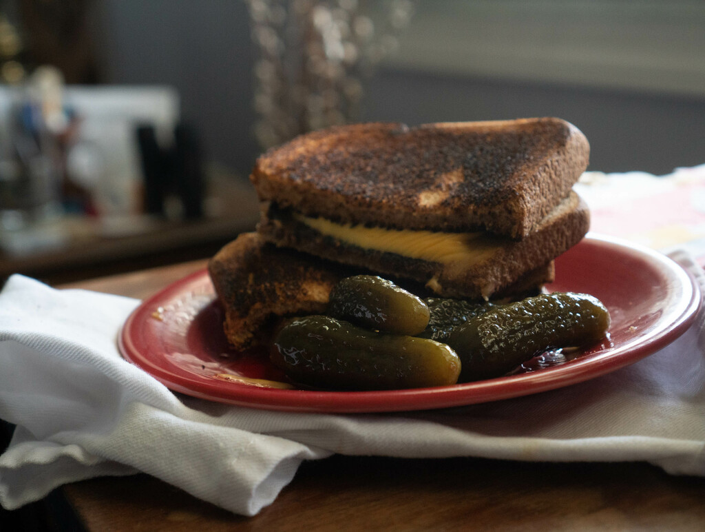 Grilled cheese and pickles by randystreat