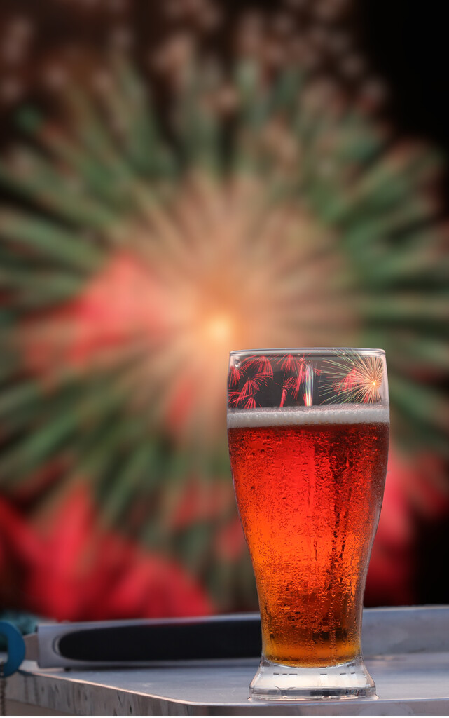 beer and fireworks by elza