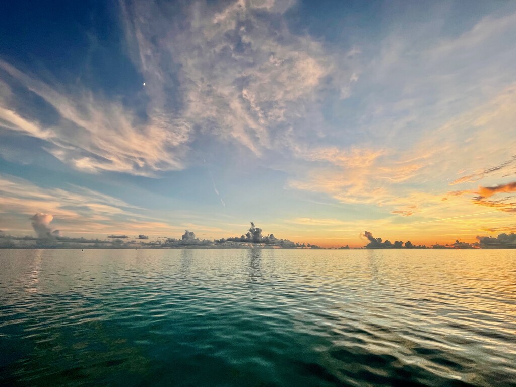 Stunning sunset at sea. by lisasavill
