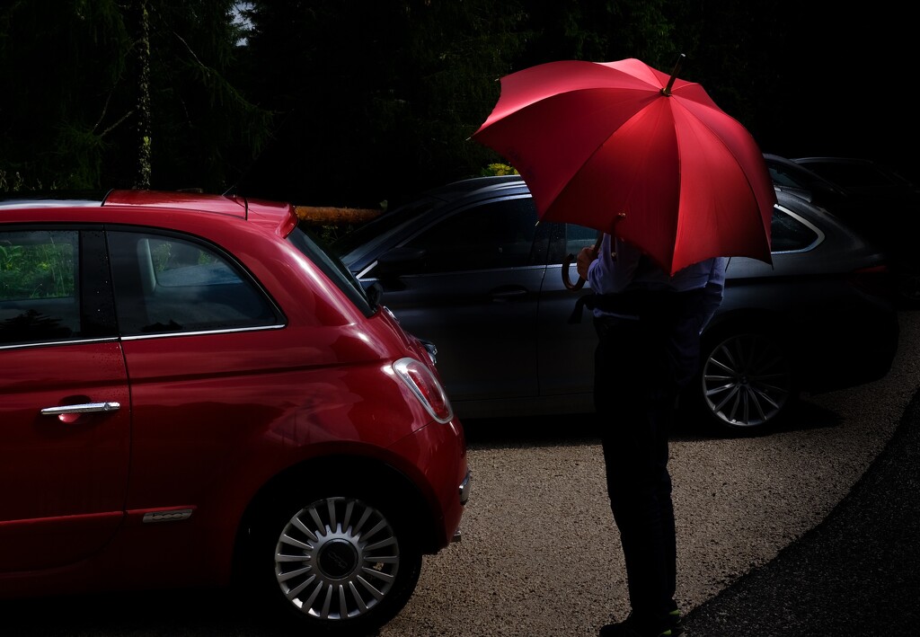 The red Fiat 500 by caterina