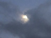 21st Aug 2021 - Moon peeking through clouds