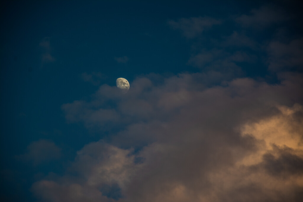 Afternoon moon... by thewatersphotos