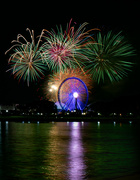 18th Aug 2021 - Fireworks through the Ferris Wheel