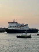 25th Aug 2021 - The Commodore Clipper coming in to Portsmouth, with the Police launch on patrol.