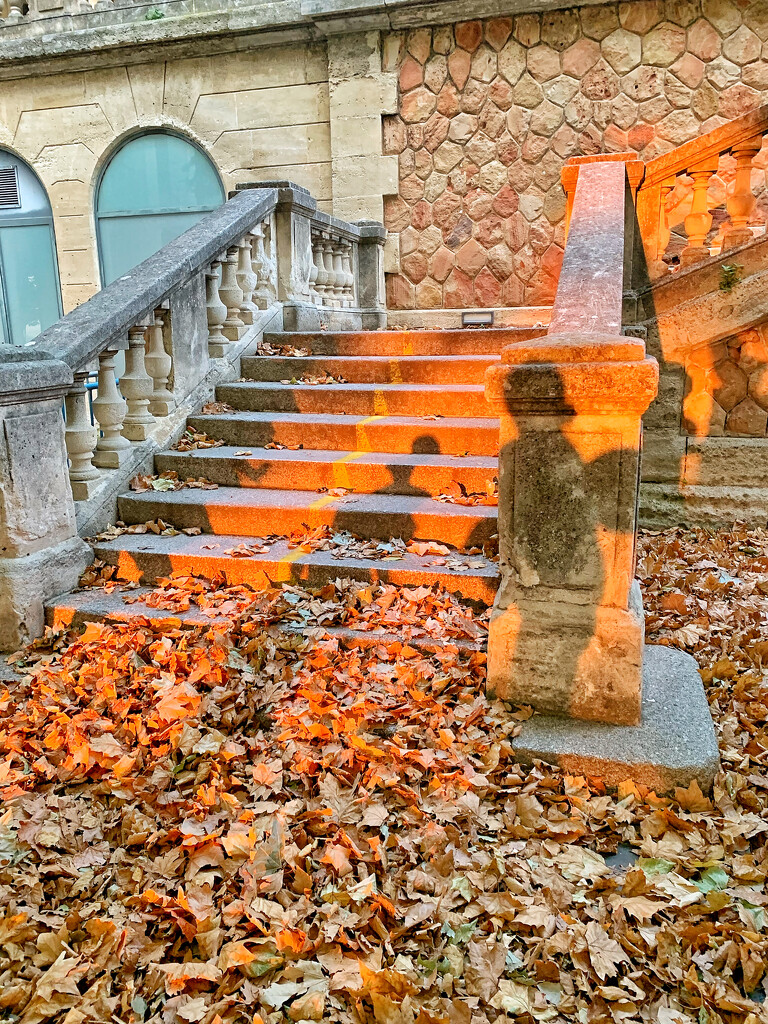 Sunset on the stairs.  by cocobella