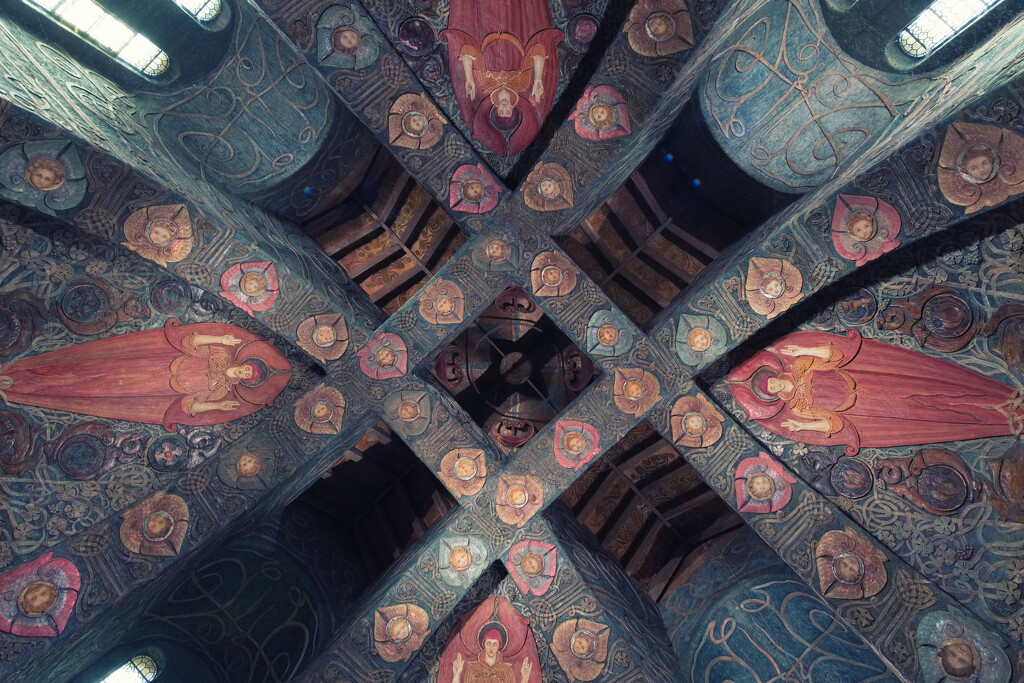 The ceiling of Watts Cemetery Chapel  by rumpelstiltskin