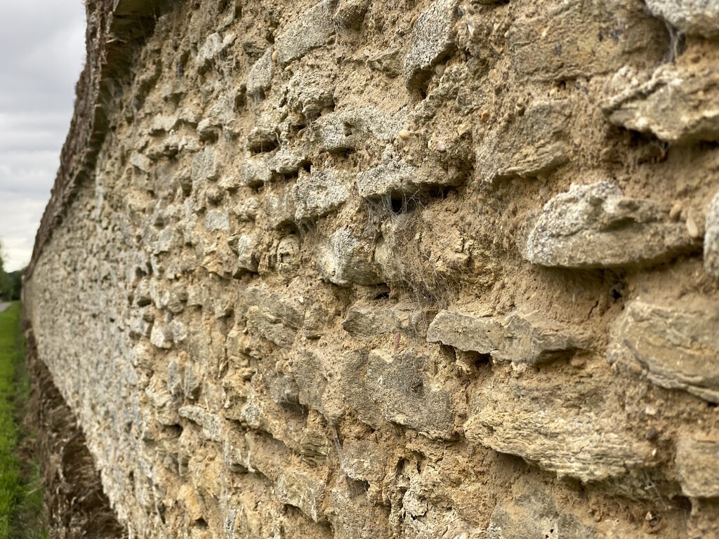 1156 AD wall to priory that was ‘fixed’ after being in ruins.  by cafict
