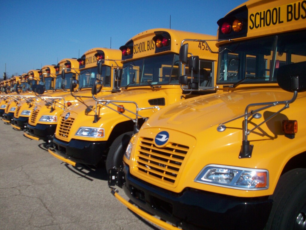 parked school buses by stillmoments33