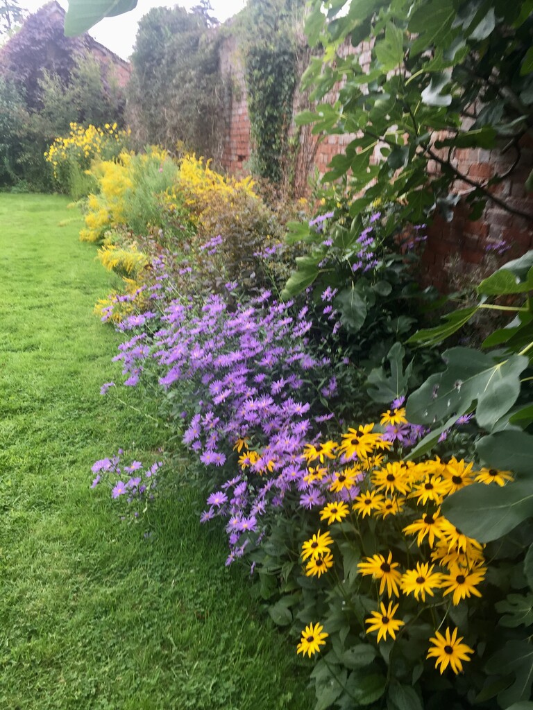 An early Autumn border at Croft by snowy