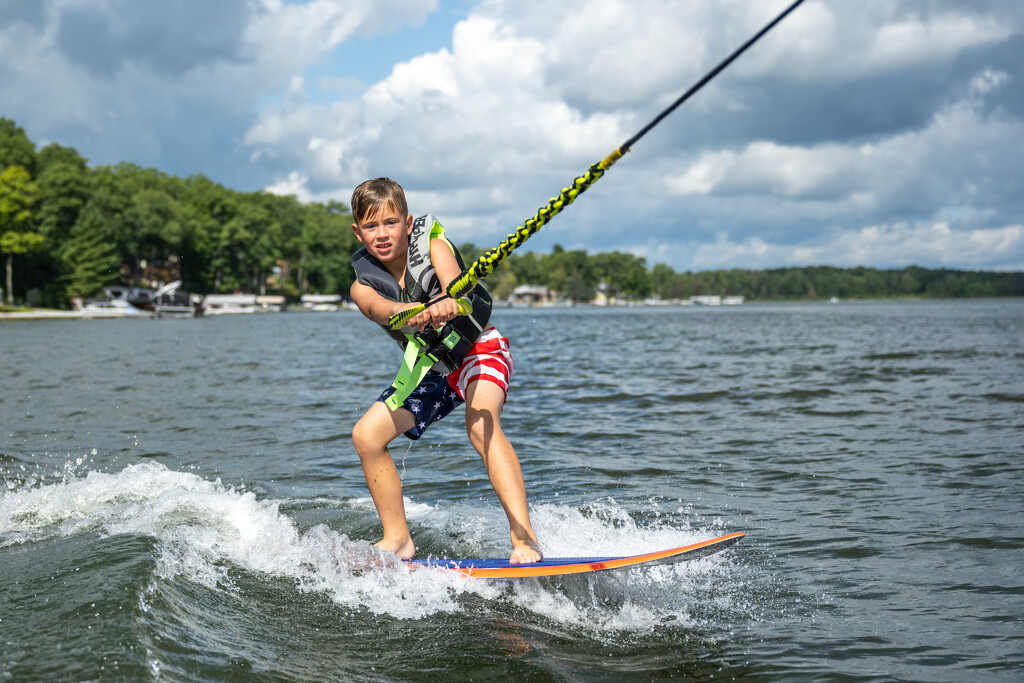 Learning to surf behind a boat by dridsdale