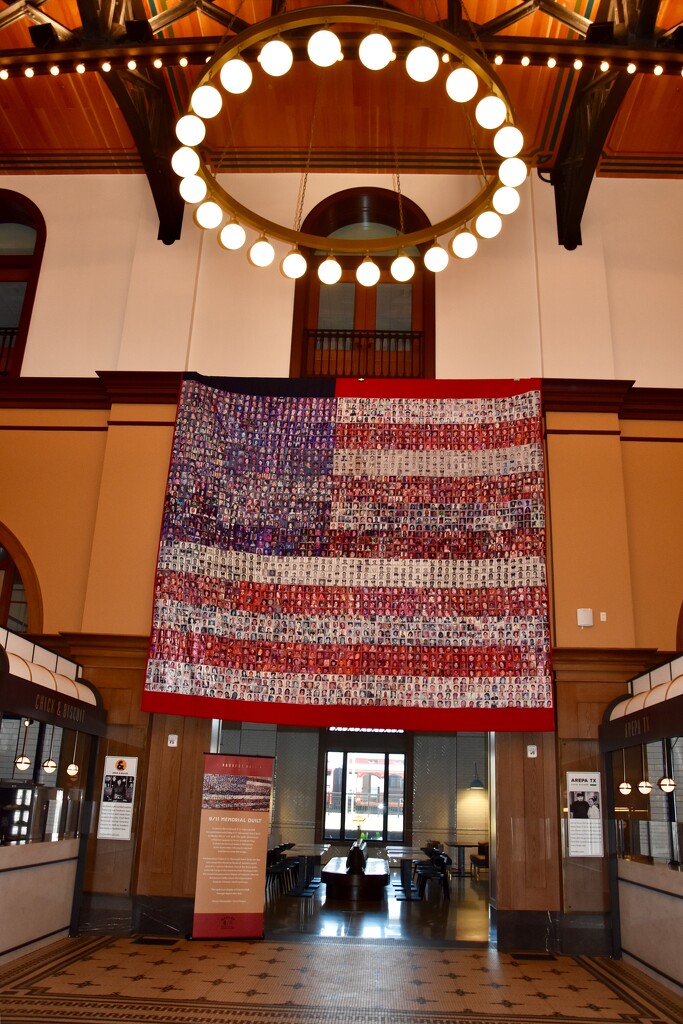 The 9/11 Quilt Flag by louannwarren