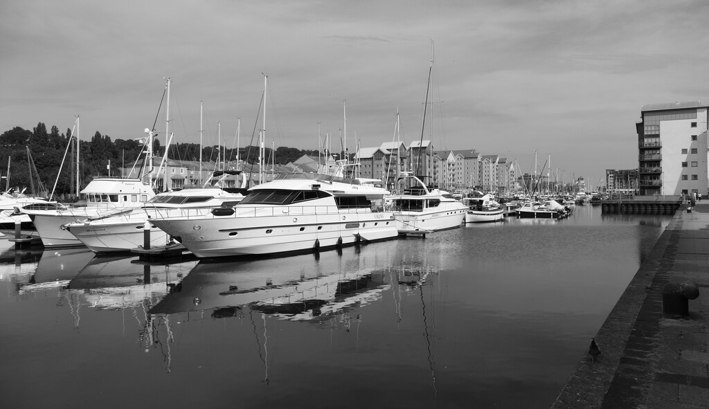 boats in monochrome by cam365pix