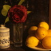 Still life with camelia and lemons by kali66