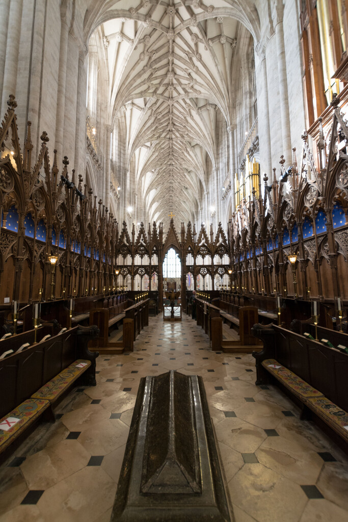 The view from the choir, Winchester Cathedral by rumpelstiltskin