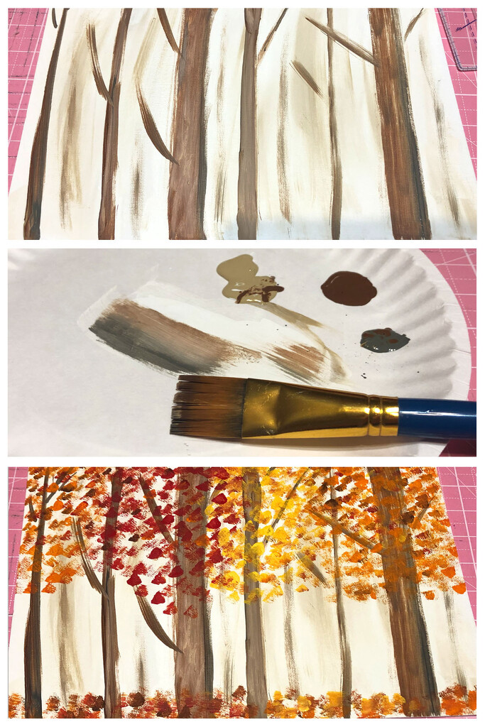 Painting fall by homeschoolmom