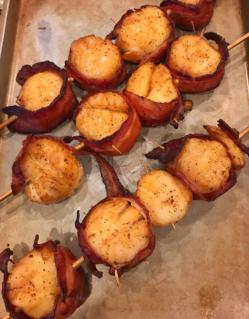 Bacon wrapped scallops  by dkellogg