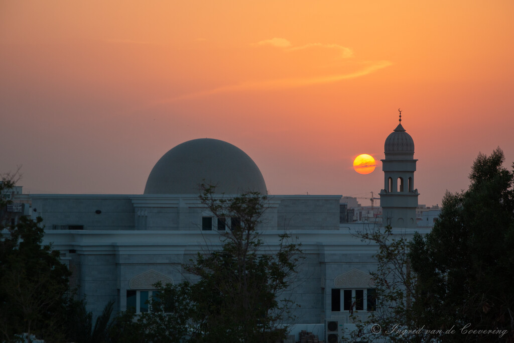 Mosque and sunset by ingrid01