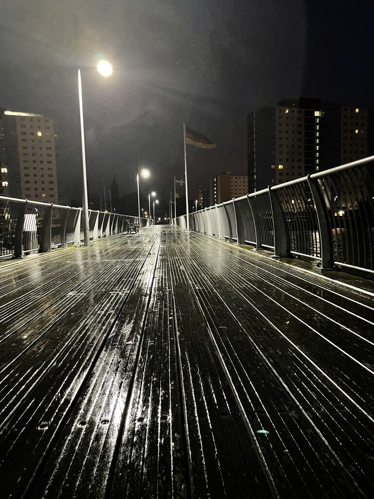 Haslar Marina Pier Wall in the rain. by bill_gk