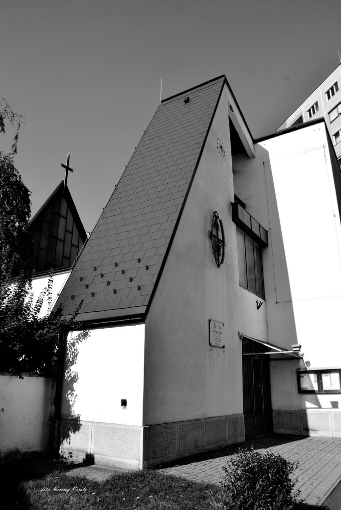 Small church in a housing estate by kork