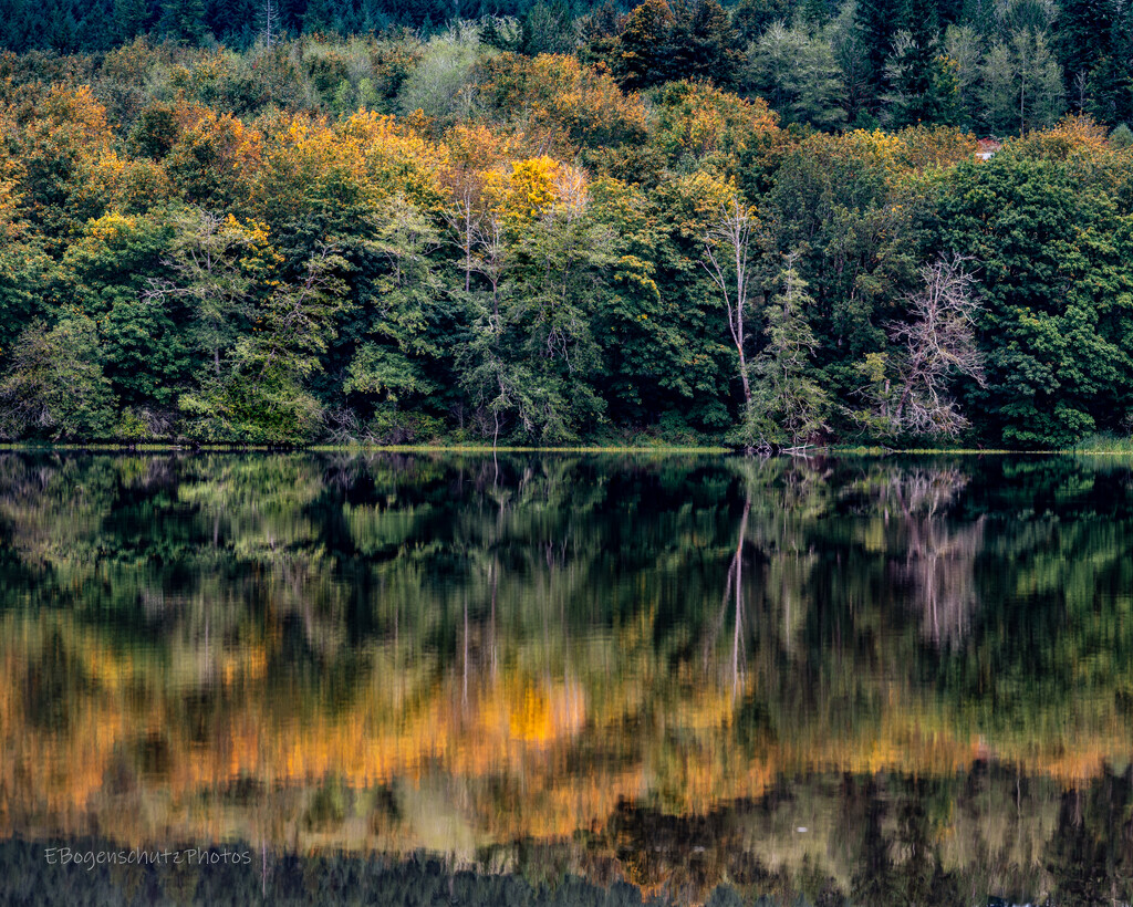 Crocker Lake, early Autumn by theredcamera