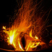 1" exposure of sparks from a fire.  by midge