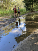 7th Oct 2021 - Two kids and a puddle
