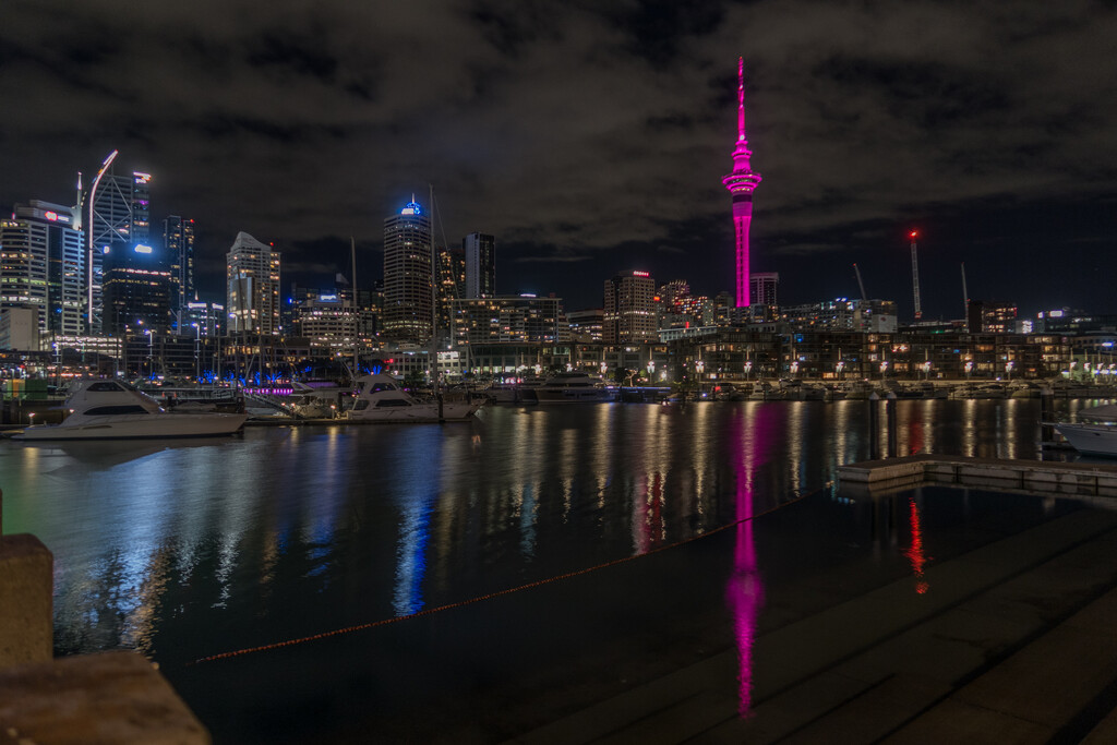 Reflections of the Skytower Auckland CBD by creative_shots