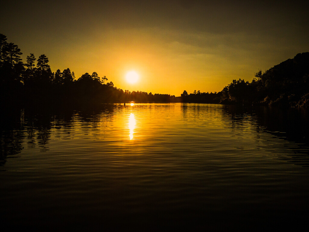 Fool's Hollow Lake, Sunset by jeffjones