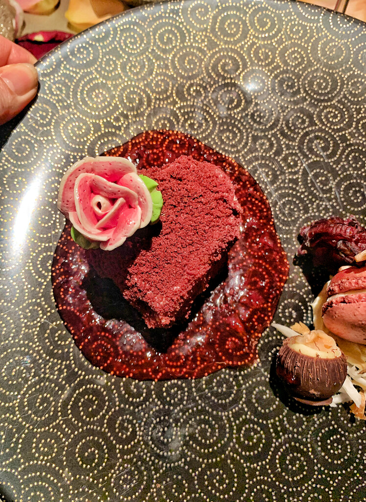 Chocolate cake heart.  by cocobella