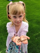 27th Jul 2021 -  Niamh with a Slow Worm .........
